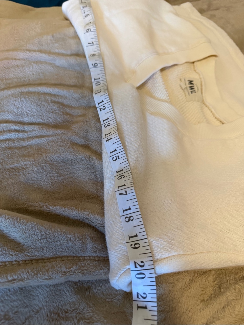 Madewell MWL Cream V-Neck Short Sleeve Sweater - Picture 7 of 7